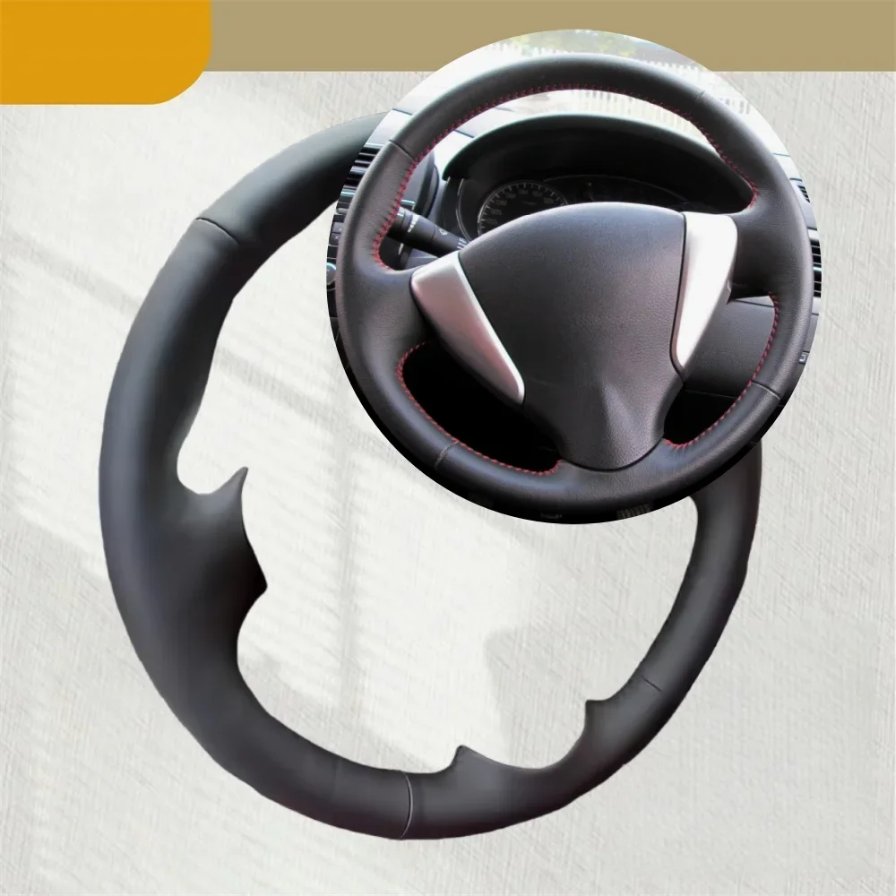 Auto Lenkrad Abdeckung Für Nissan Tiida Sylphy Sentra Versa 2014-2017 Künstliche Leder Weiche Auto Zubehör Lenkung Wrap