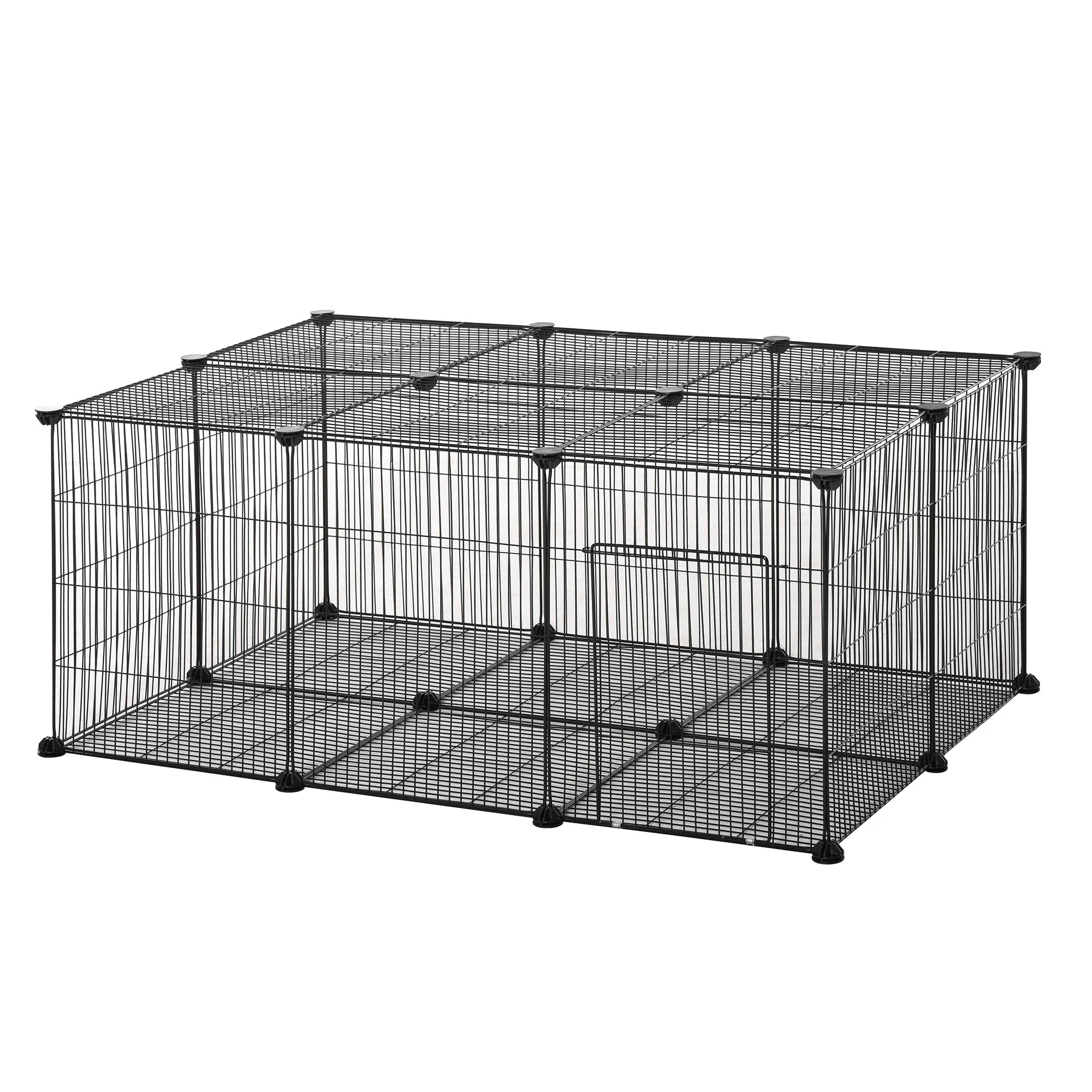 PawHut DIY small animal cage 22 panels rabbit guinea pig