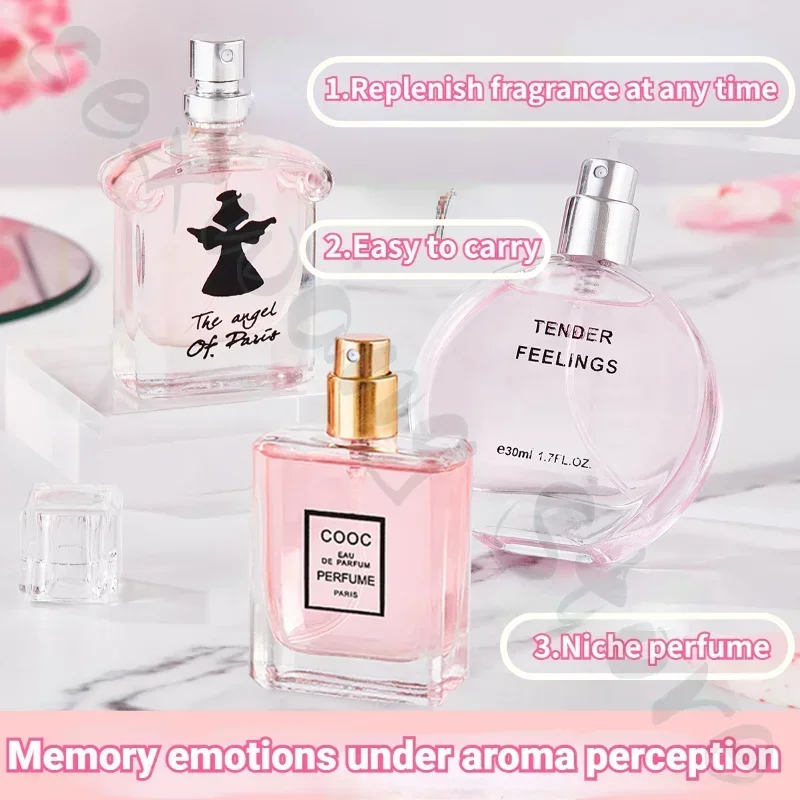 Beautiful Girl Paris Angel Three-piece Gift Box Set Little Black Dress Women's Perfume Long-lasting Fragrance Fresh and Elegant