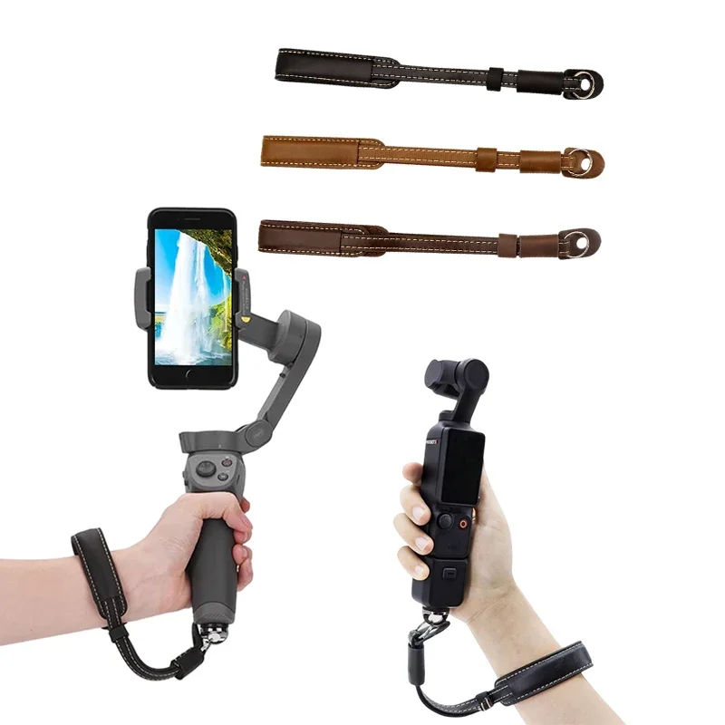 Anti-lost Wrist Strap for DJI OSMO Pocket 3 PU Hand Strap Lanyard for Osmo Mobile 6 5 4 3 Handheld Gimbal Stabilizer Accessories