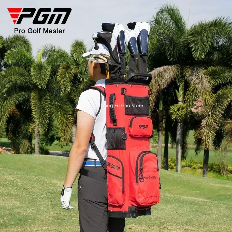 

PGM Golf Bag Double Shoulder And Back Club Bag 2kg Ultra-light Portable Fixed Pole Port Waterproof Ball Bag
