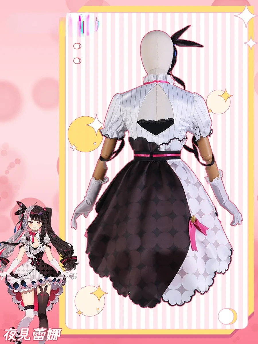 Vtuber Nijisanji Rena Yorumi Cosplay Kostuum Halloween Party Outfit Vrouwen Spel Pak Mooie Jurk Uniform Lolita