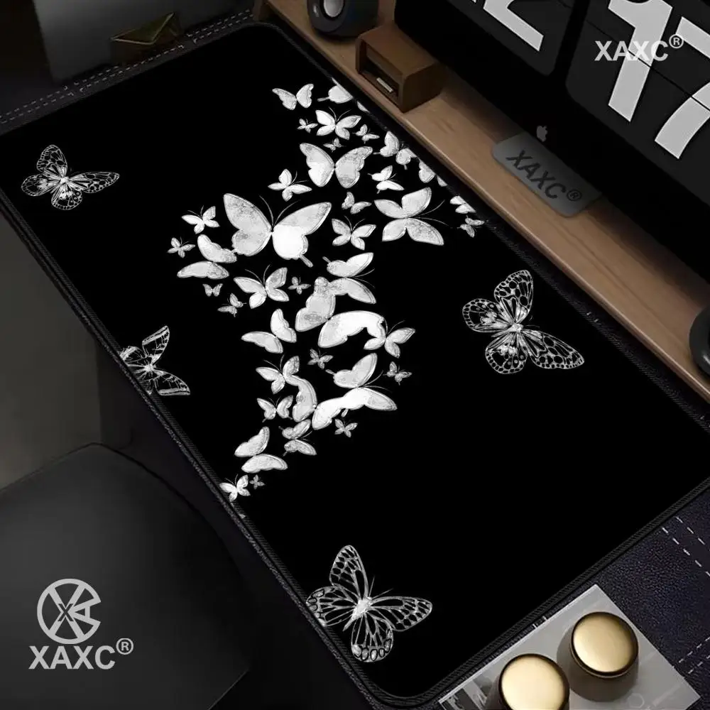 

Purple Butterfly Flower Aesthetics XAXC Mouse Pad large keyboard mouse desk pad non-slip rubber gaming mouse pad laptop mouse