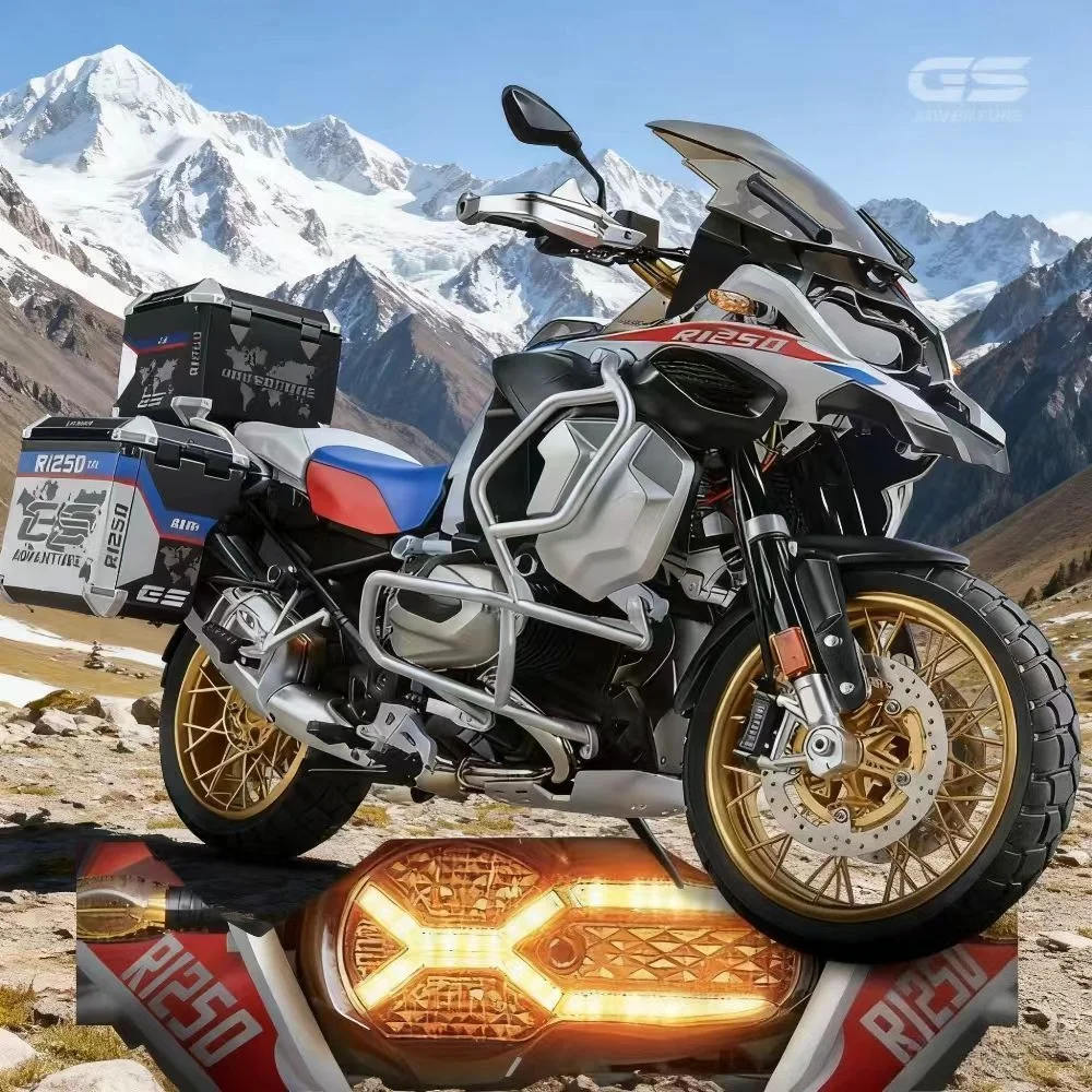1:7 GS R1250 ADV Alloy Motorcycle Model with Spray Function Boyfriend Gift Home Decoration Collection Toy Car Christmas Gift