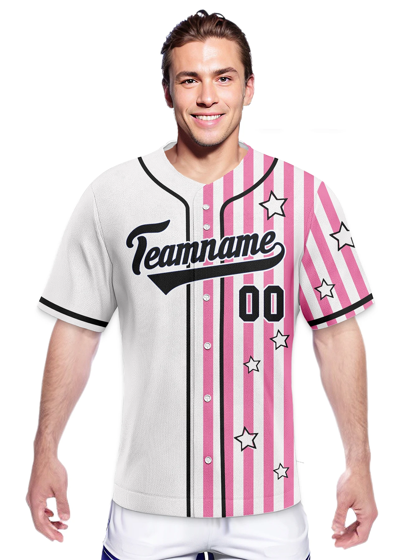 Custom Baseball Jersey Personalized Team Name Number Button Down Baseball Shirt Men Women Youth Baseball Uniform view 3