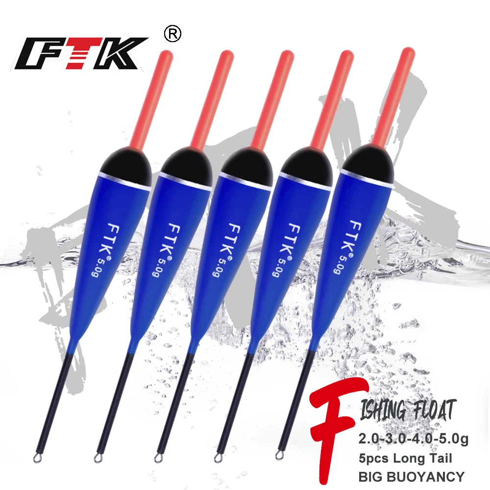 FTK Fishing Float 5pcs/lot 13CM-14.5CM 2-5g Barguzinsky Fir Float Vertical Buoy Float Carp Fishing Bobber Fishing Tackle Pesca