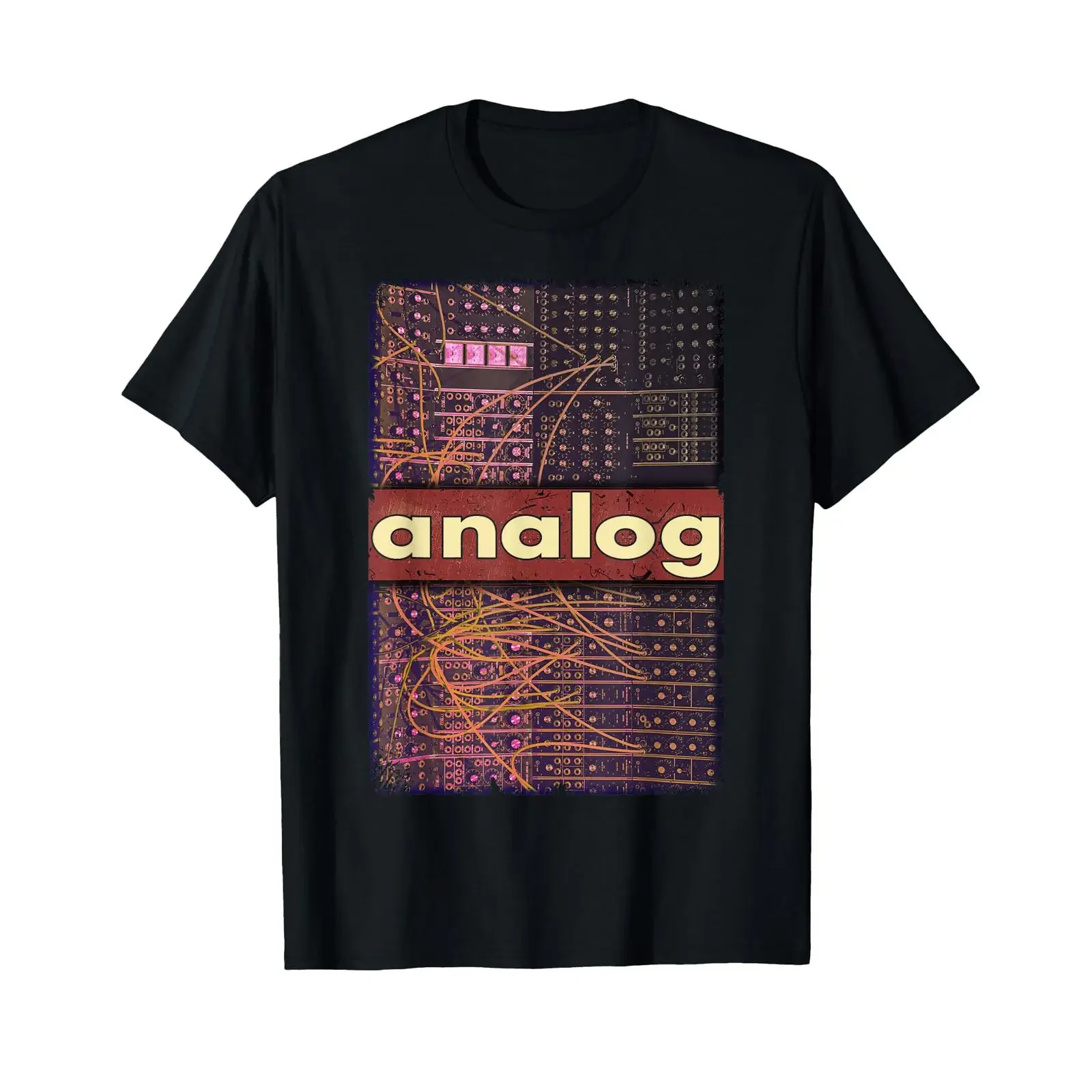 Analog Modular Synthesizer Retro Synth Producer T Shirt vintage Washed Breathable homme streetwear Casual Unisex Soft