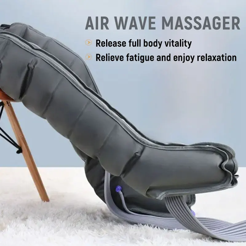 25x90cm Breathable Fabric Electric Air Compression Leg Foot Massager, Musical Function, Improves Circulation