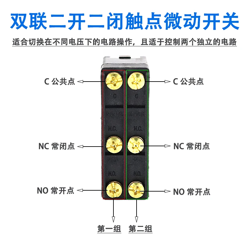 NEW Dual micro switch DZ-10GW2-1B DZ-10GW22-1B DZ-10GW-1B DZ-10GW21-1B Double circuit 10A 250V DZ-10GW two open and two close