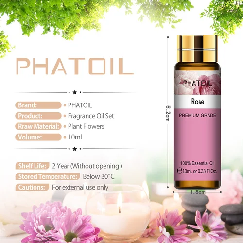 Imagen 2 del producto Juego de aceites esenciales de 9 Uds., juego de regalo Natural puro de 10ml para humidificador, difusor de velas, fabricación de jabón DIY, aceite aromático para el cuidado de la piel