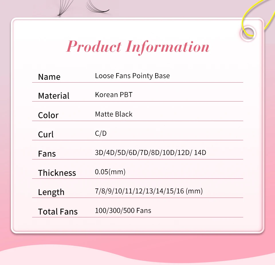 RUJADE Lose 3D-40D Vorgefertigte Russische Volumen-Wimpern mit spitzer Basis, Faux Mink Bouquets, Vorgefertigte Wimpernverlängerungen, Make-up Cilios – Detail 5