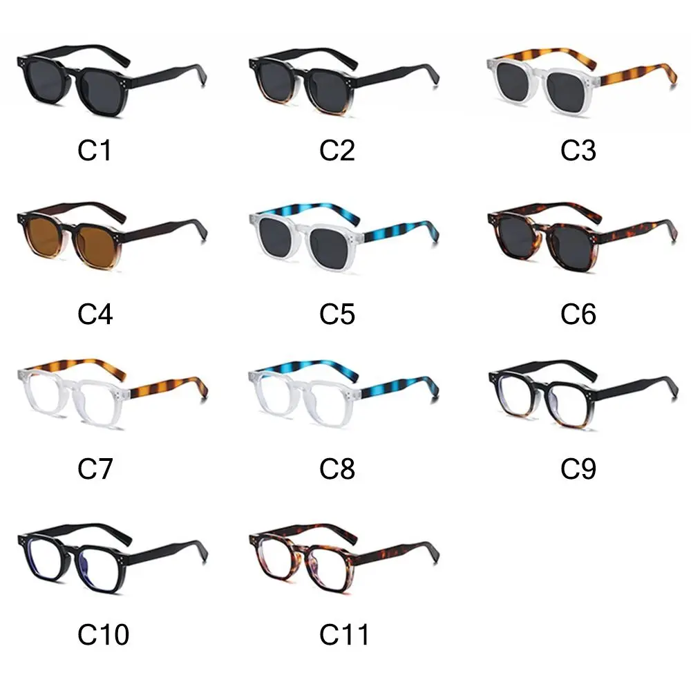 스트라이프 사원 라운드 리벳 선글라스, UV 차단 레트로 다각형 프레임 선글라스, 빈티지 드라이빙 쉐이드, 남녀 공용