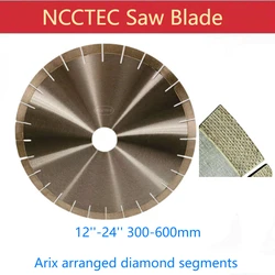 ARIX-hoja de sierra de puente de diamante ordenada para cortar piedra de ingeniería de granito, disco de corte de 300-600mm, núcleo silencioso, 12 ''-24''