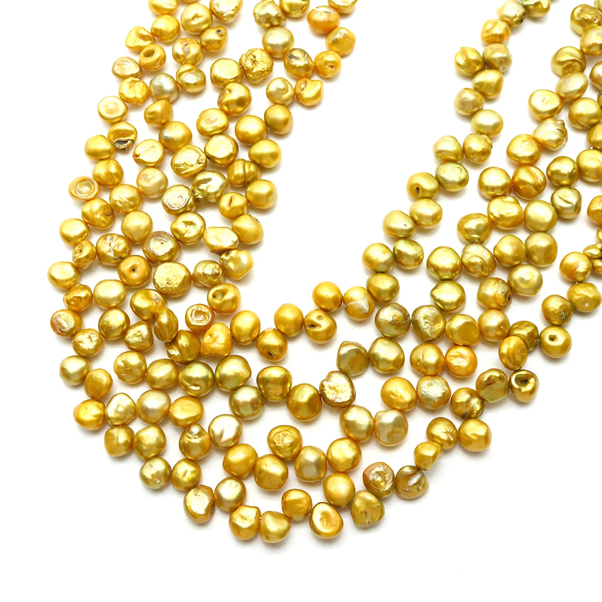 Charming Golden Pearl Beads Irregular Natural Freshwater Pearl Beads Jewelry Making DIY Necklace Bracelet Accessories Gift