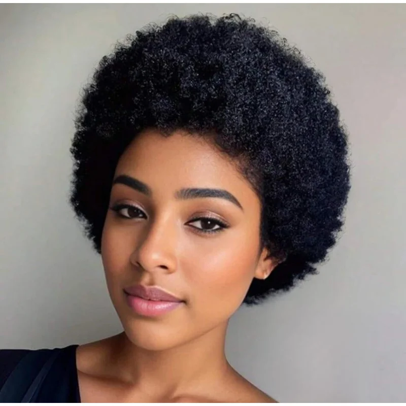 

Черный короткий парик-каре в стиле 70-х для женщин, из премиального мягкого пушистого синтетического волоса с челкой, готовый к носке для косплея/на каждый день