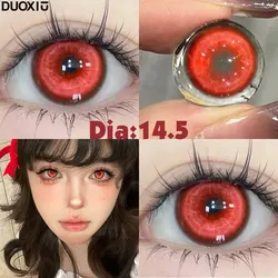 DUOXIU 2Pcs New Pattern Color Colored Contact Soft Circular Lenses Beauty Pupil Eyes Makeup High Quality Halloween  Cosplay