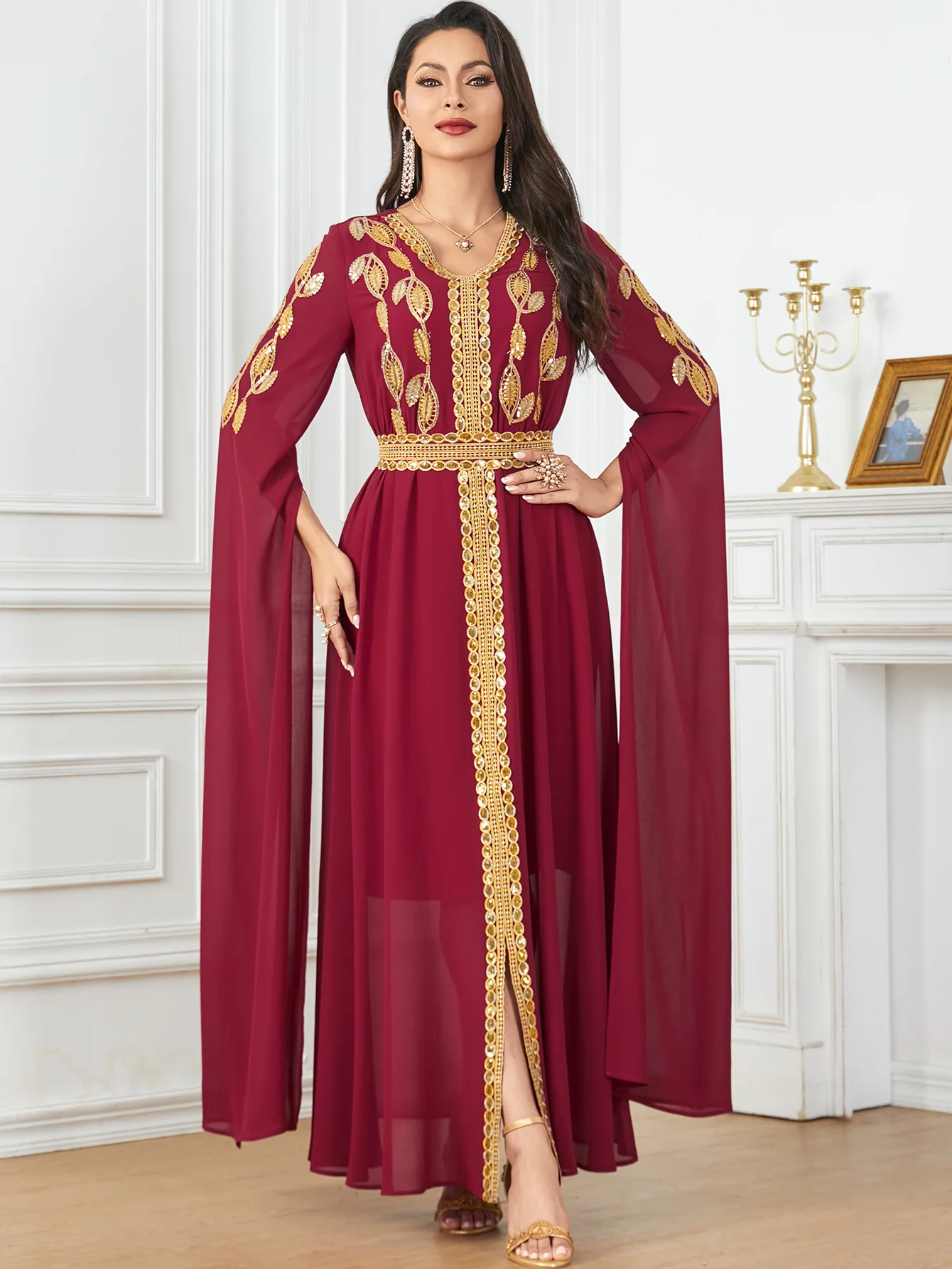 Eid Muslim Abaya for Women Party Dresses Sashes Abayas Islam Arab Long Robe Ramadan Morocco Vestidos Jalabiya Dubai Kaftan 2024