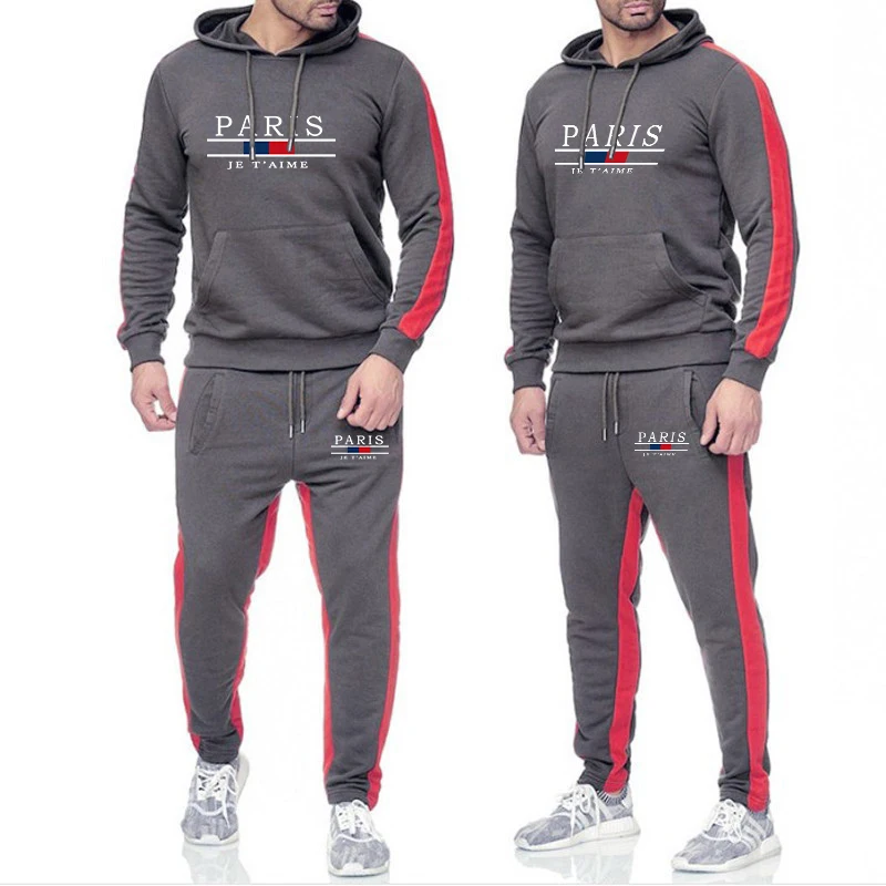 Männer Trainingsanzug Mode Bequeme Männer Zwei Stück Im Freien Set Heißer Verkauf Sportswear Jogginghose Hoodie Casual Jogging Einzel Hosen