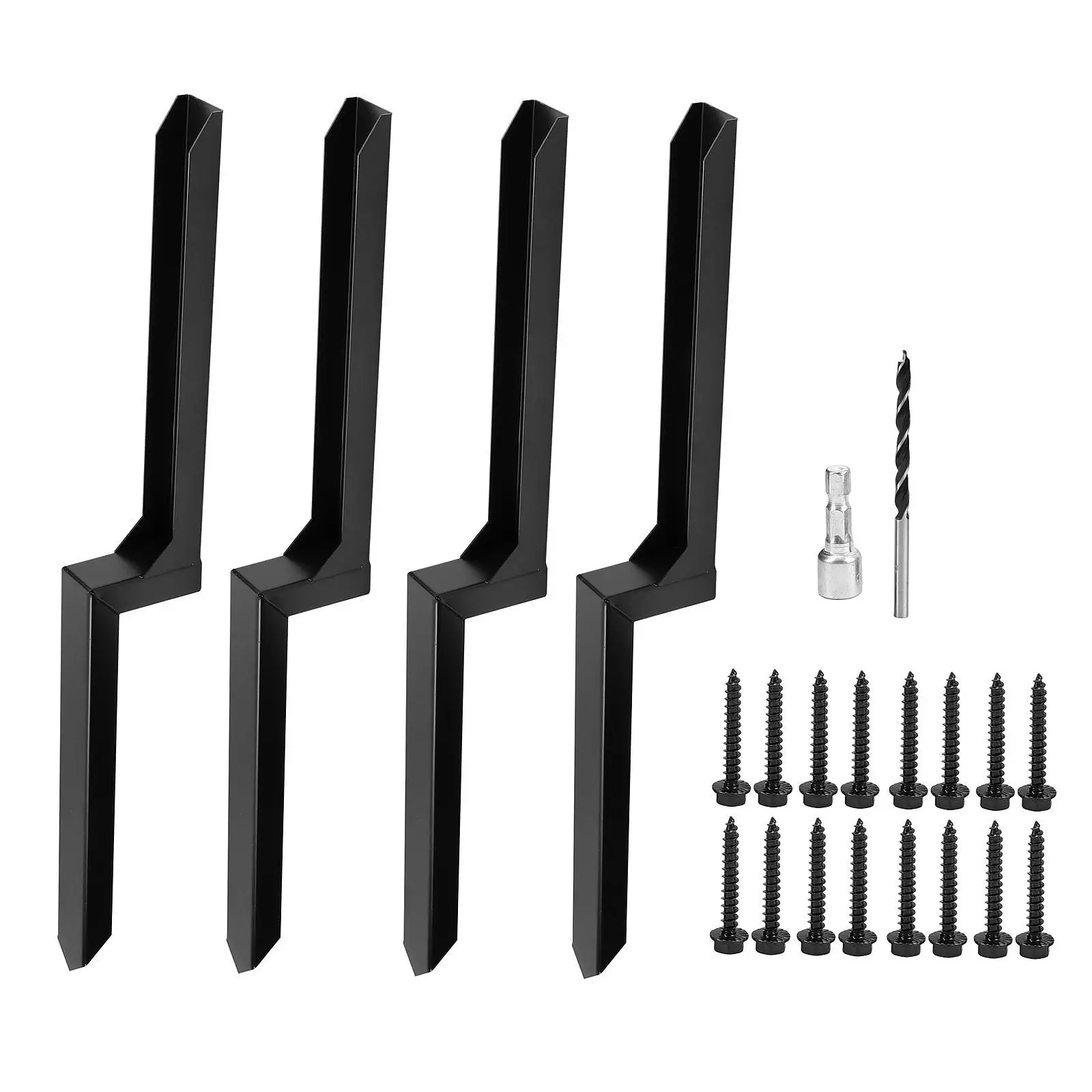 4x Wear Resistant Fence Post Repair Stakes for Repair Wood Fence Post