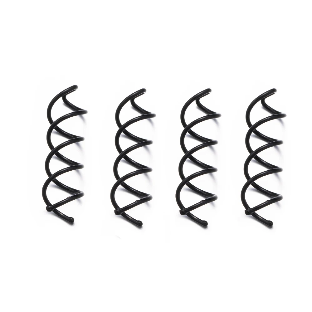 10pcs Metal Black Spiral Hair Spin Pins Twist Screw Hairpin for Women Girls DIY Headwear Accessories Making Supplies Ornaments