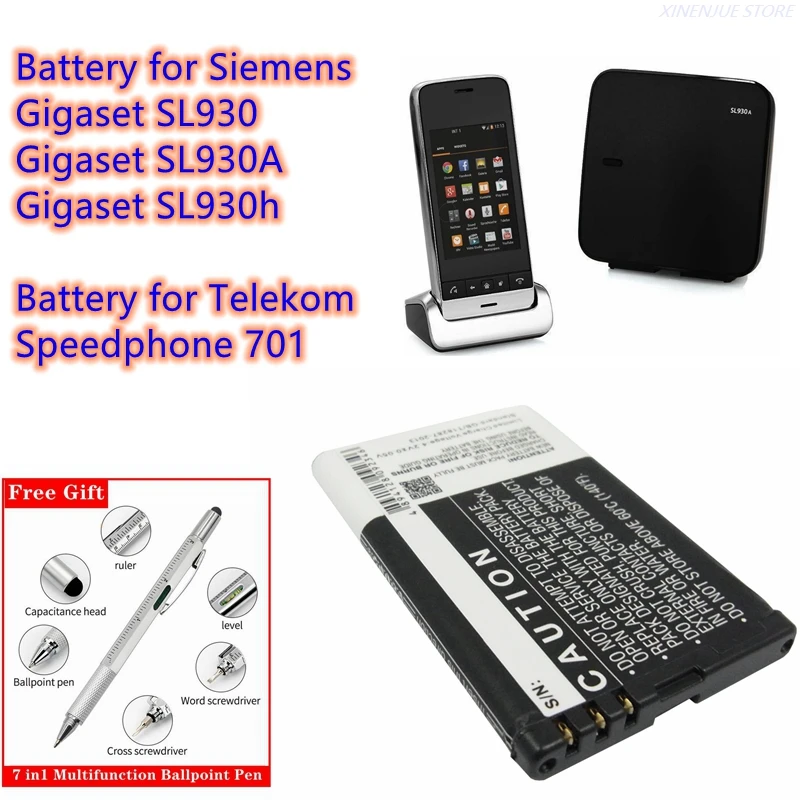 Cordless Phone Battery V30145-K1310-X456 for Siemens  Gigaset SL930, SL930A, SL930h, For Telekom Speedphone 701