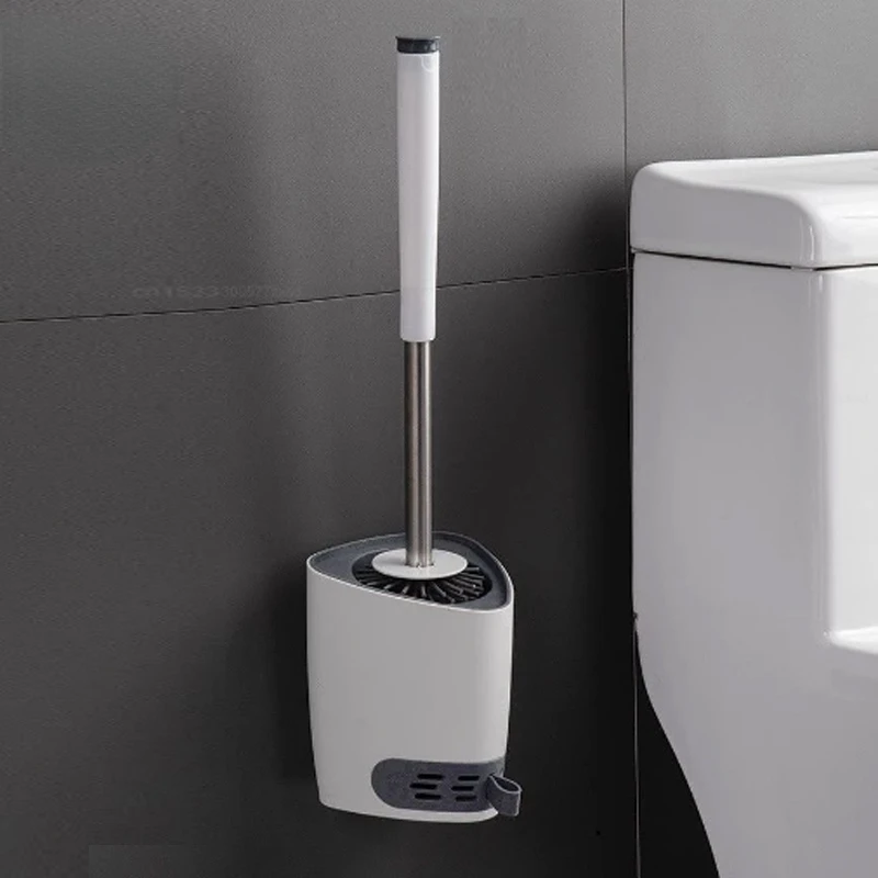 Youpin-トイレブラシ用ハンギングシリコン掃除機,長いハンドルセット,家庭用品,バスルーム用の毎日の掃除ツールアクセサリー