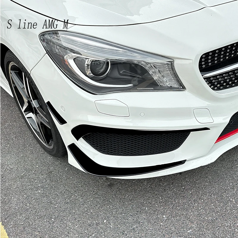Car Front Bumper Air Vent Cover Trim For Mercedes Benz CLA Class C117 For AMG Line 2013-2015 Intake Frame Spoiler Splitter Auto