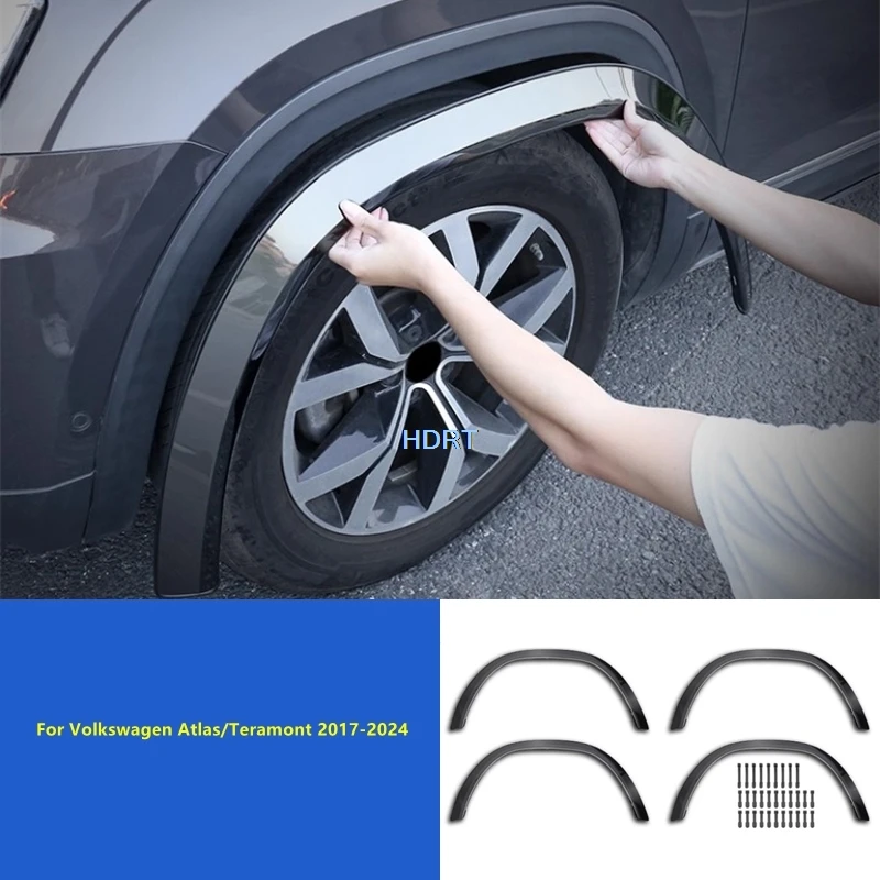 

For Volkswagen Atlas/Atlas X/Atlas Cross Sport/Teramont/Teramont X 2017-2024 Car Front Rear Wheel Brow Fender Tire Arch Flare