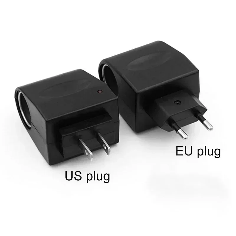 AC Adapter With Car Socket Auto Charger EU US Plug 220V AC To 12V DC Use For Car Electronic Devices Use At Home