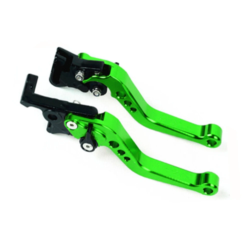 1 Pair Black-Green GY6 Motorcycle Scooter Moped Adjustable Disc Brake Clutch Lever Handle Grip Aluminum Alloy New