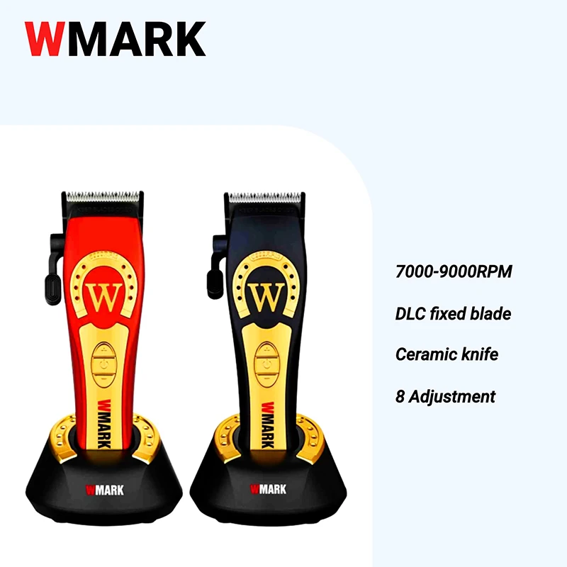 WMARK New Hair Clipper NG-8030 9000 RPM Ceramic Moving Blade Hair Clipper Trimmer USB Type C Cable Charging Port