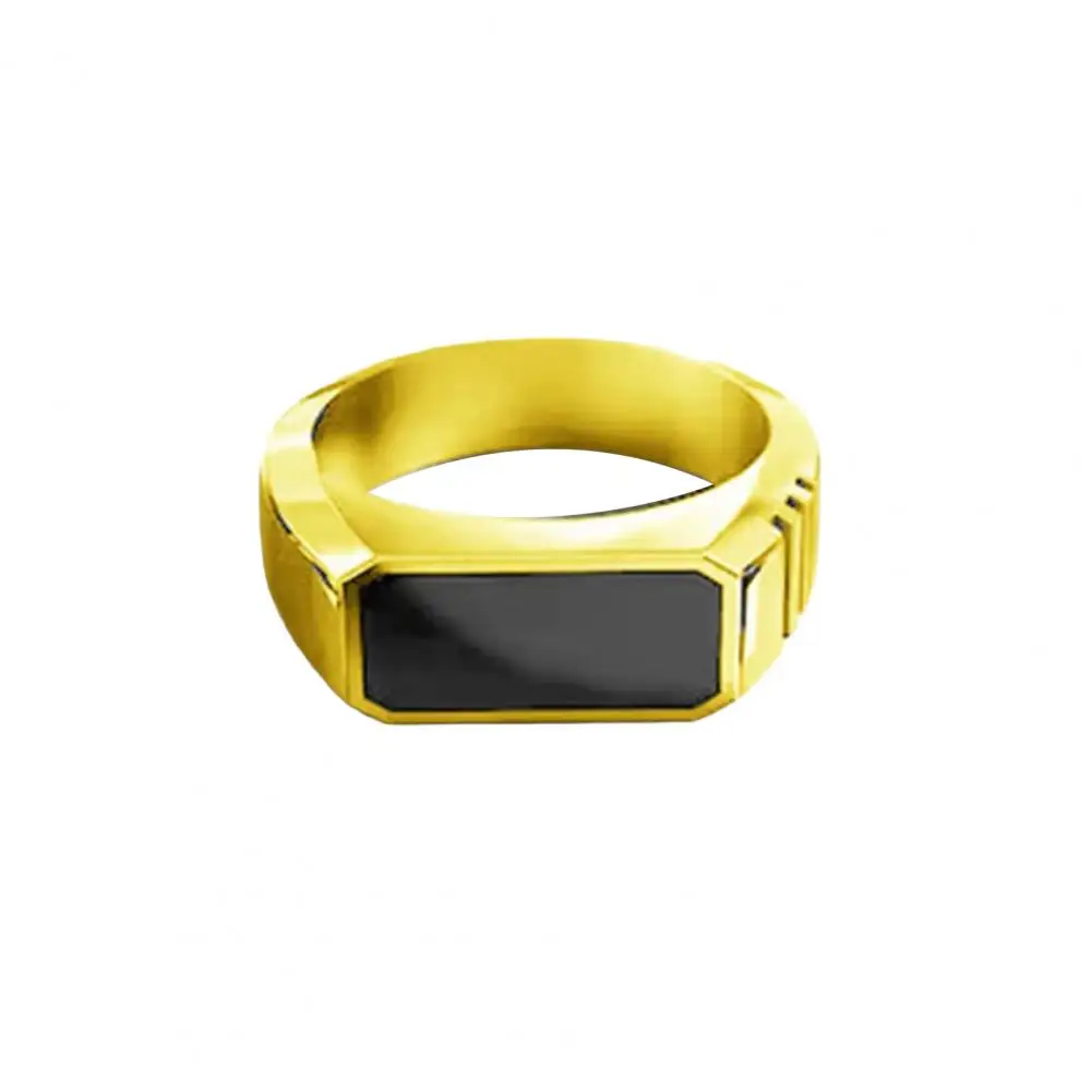 Signet Rings Retro Hexagon Ring Set Polished Alloy Finger Jewelry Lightweight Multi-size Anti-rust Contrast Color Accessories