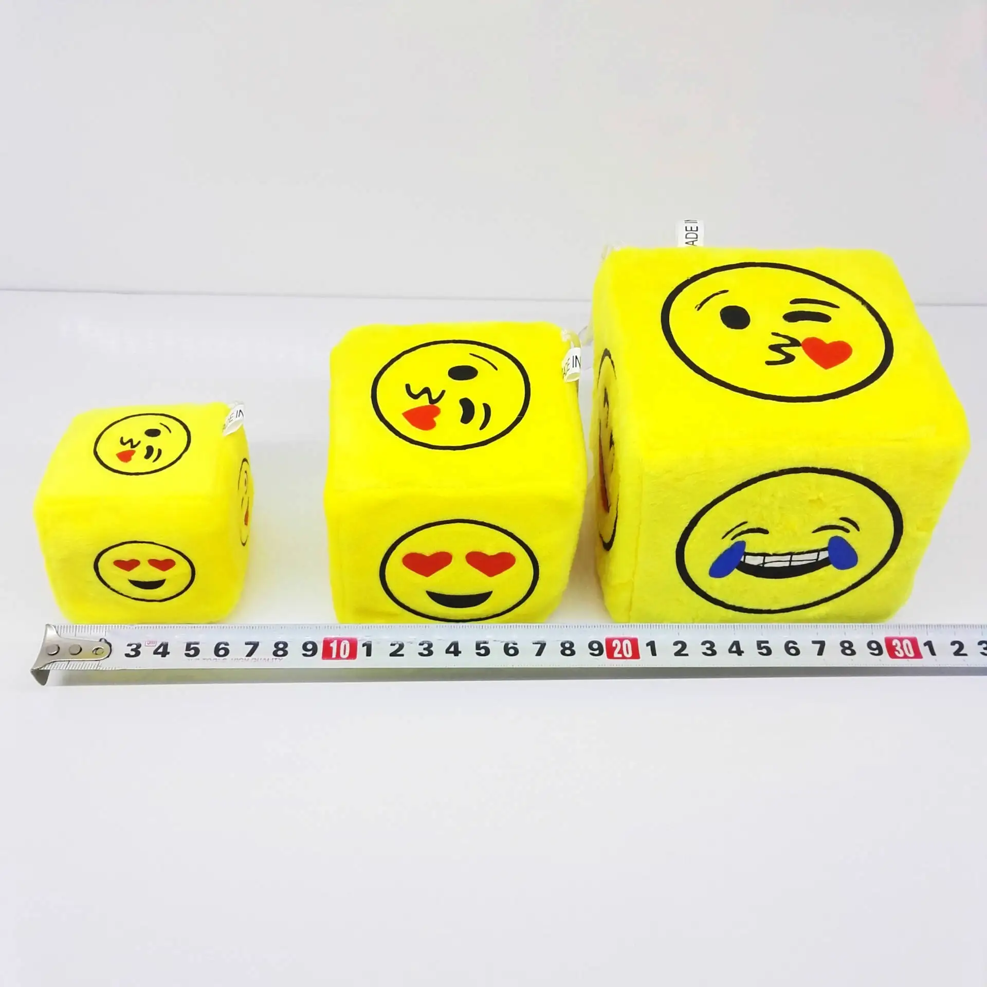 30pcs Expression Smiley Face Plush Square Dice Soft Toy Stuffed Keychain Gift,Deposit First to Get Discount much, Pta261