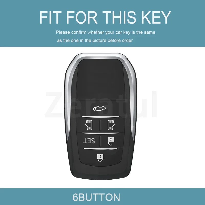 6 Button Shell Fob Car Key Case Holder Car Key Cover Keyless Shell For Toyota Alphard PREVIA Voxy Noah Esquire Vellfire Harrier