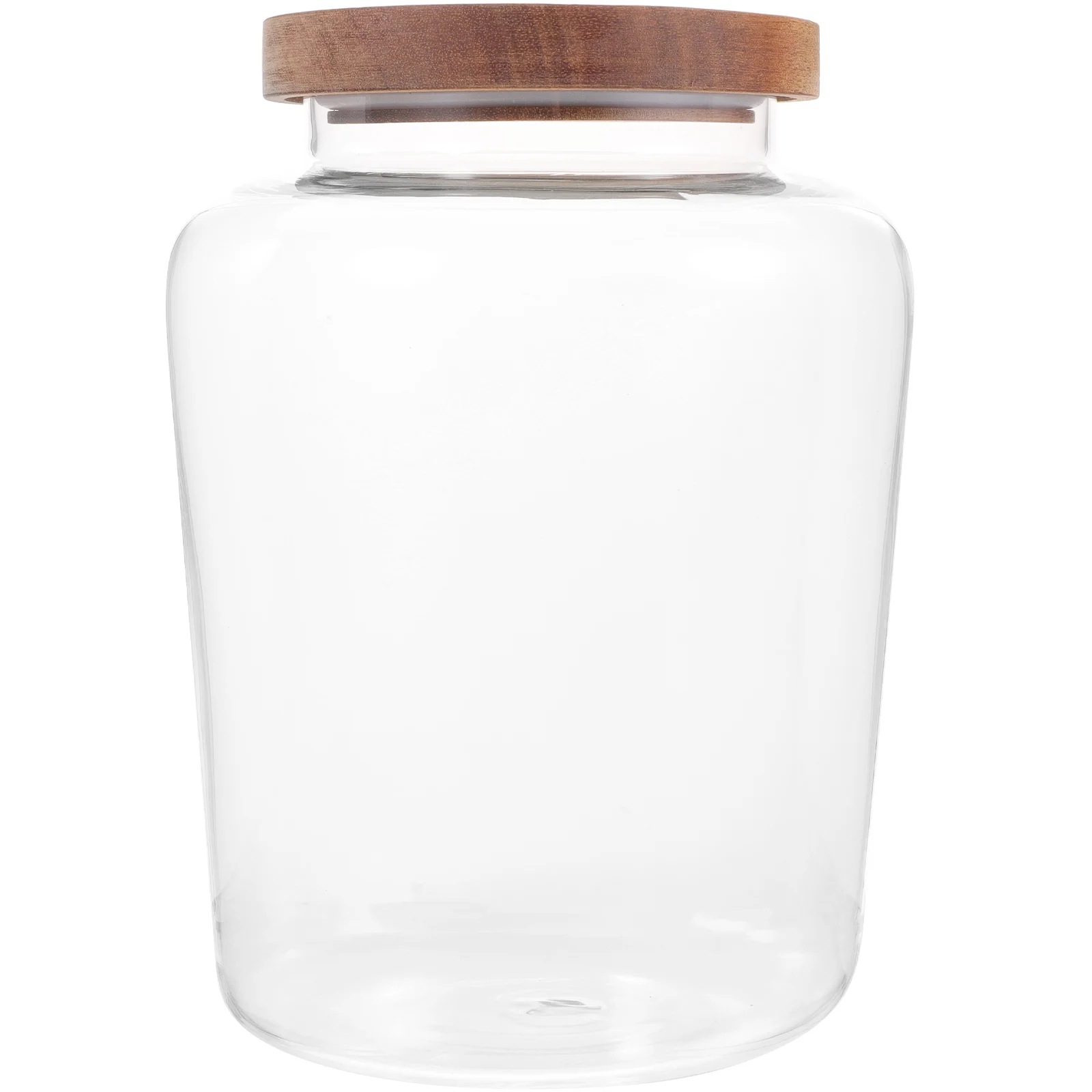 

Airtight Glass Containers Borosilicate Food Storage Jars Clear Multi Function Sealed Wood Loose Tea Canister Home Supply