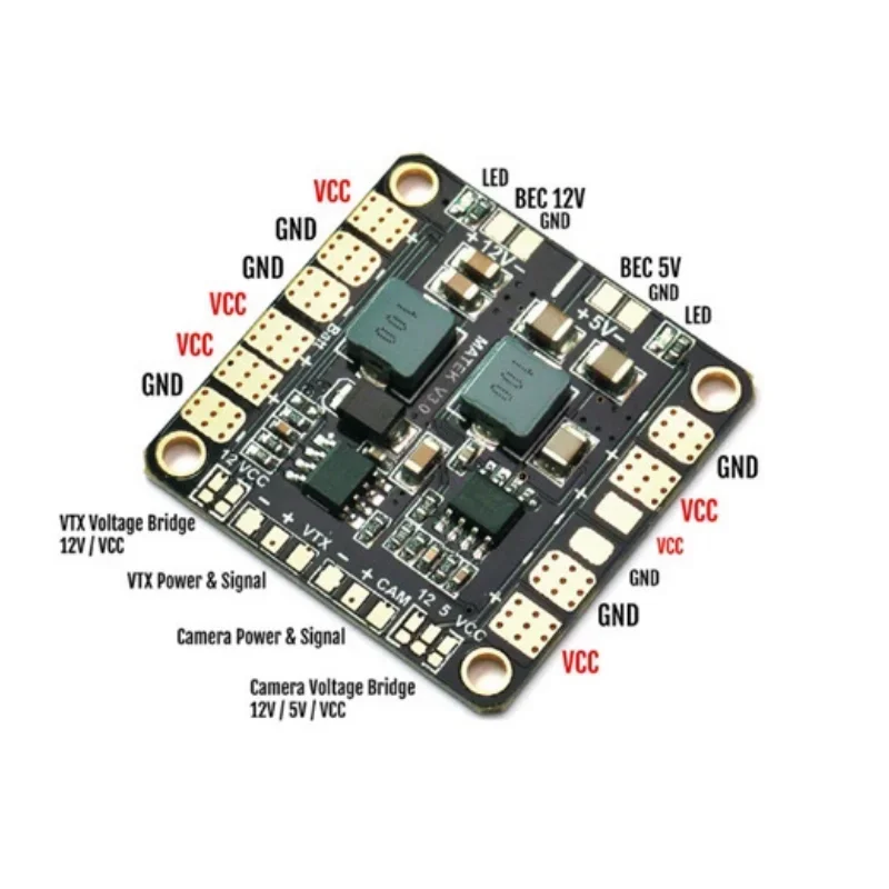 

5/10pcs Matek Mini Power Hub PDB Power Distribution Board With BEC 5V & 12V CC3D F3 For RC Drone FPV Multicopter Quadcopter Part