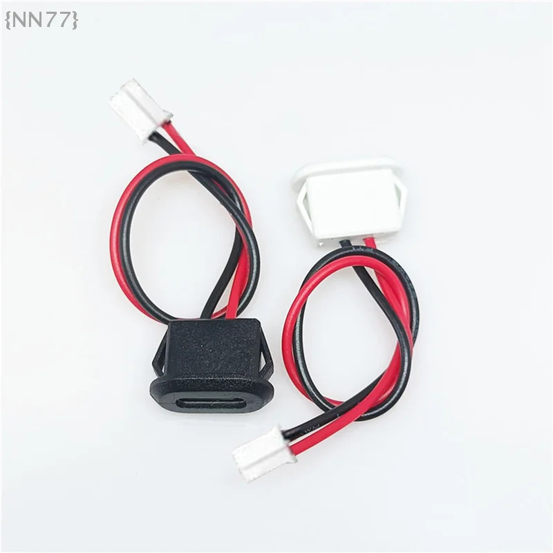 Waterproof USB-C Female Connector 2 Pin, Direct Compression Mount Socket for Charging Interface, DIY Repair Part