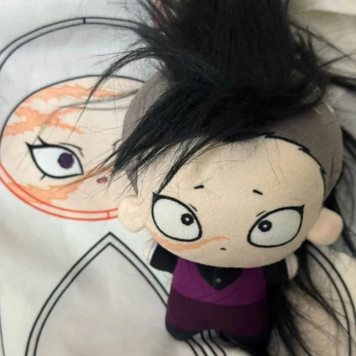 

10cm Anime Demon Slayer Genya Plushie Soft Stuffed Pendant Cute Cartoon Figure Keychain Bag Cosplay Xmas Gift
