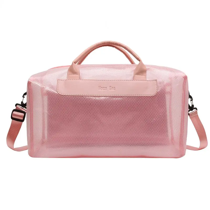 2024 New Travel Bag Women\'s Short Distance Transparent Fitness Bag Sports Waterproof Swimming Bag Storage Fashion Tote Bag