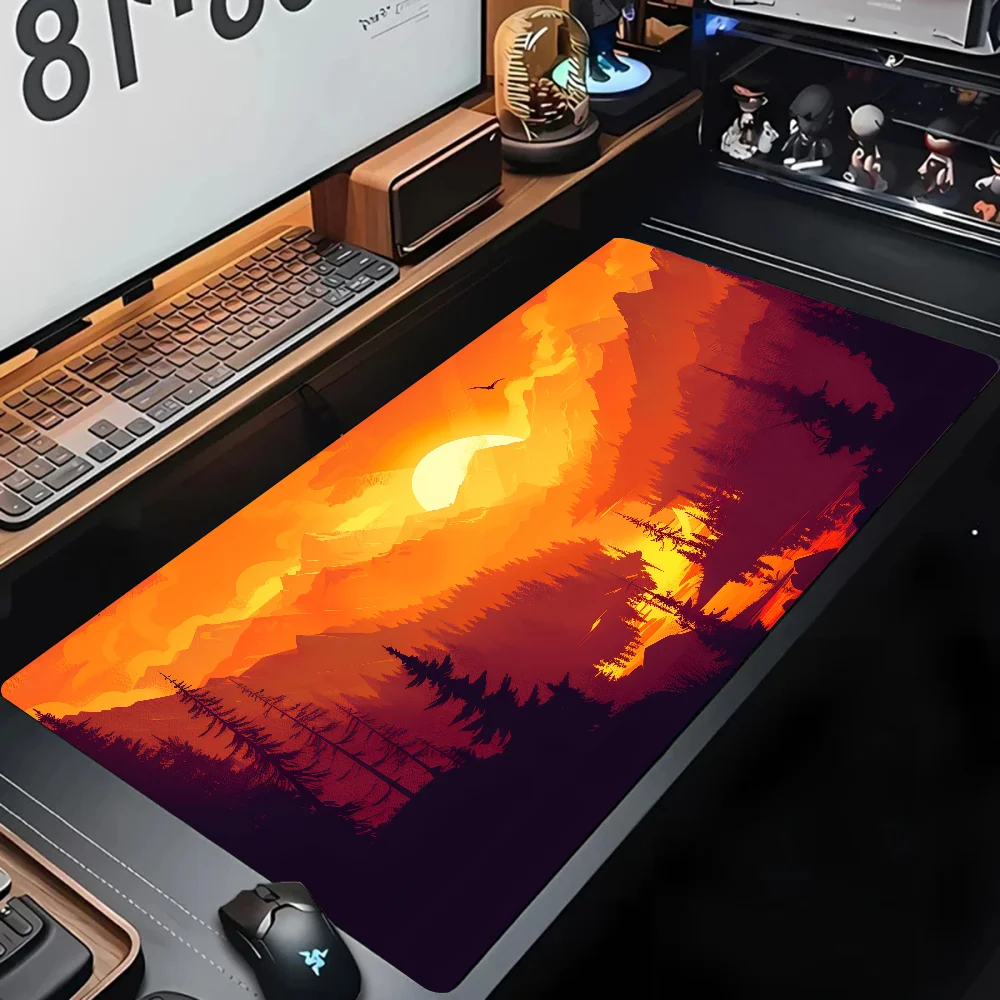 Game F-Firewatch Forest Mousepad Large Gaming Mouse Pad LockEdge Thickened Computer Keyboard Table Desk Mat