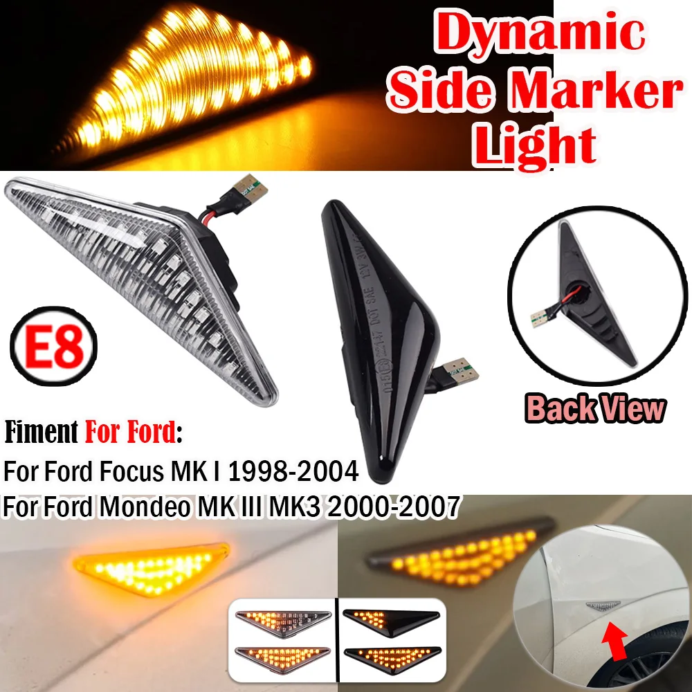 Side Marker Set – 2004-2007 Ford Focus, Front Left & Right W/ Bulbs (Evan-Fischer)