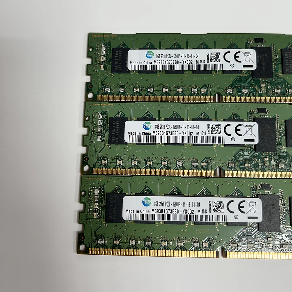 1 pcs   M393B1G73EB0-YK0Q2 8GB 8G For Samsung RAM 1600 DDR3L 2RX8 PC3L-12800R Server Memory Fast Ship High Quality