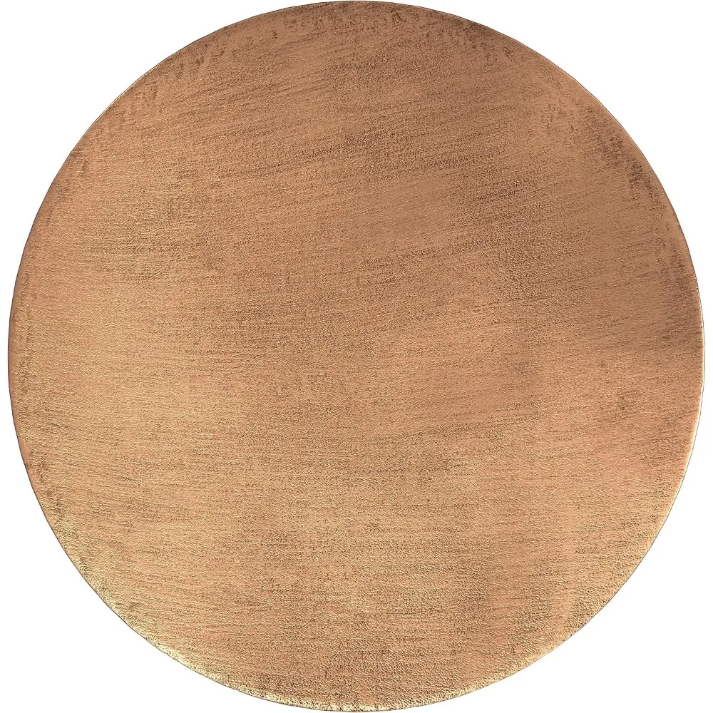 Mesa de centro larga de 30 polegadas para sala de estar e quarto, totalmente montada, mesa de centro de metal de cobre antigo