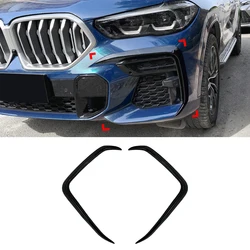 For BMW X6 G06 M Sport 2019 2020 2021 2022 Front Bumper Spoiler Fog Lamp Cover Air Knife Splitter Body Kit