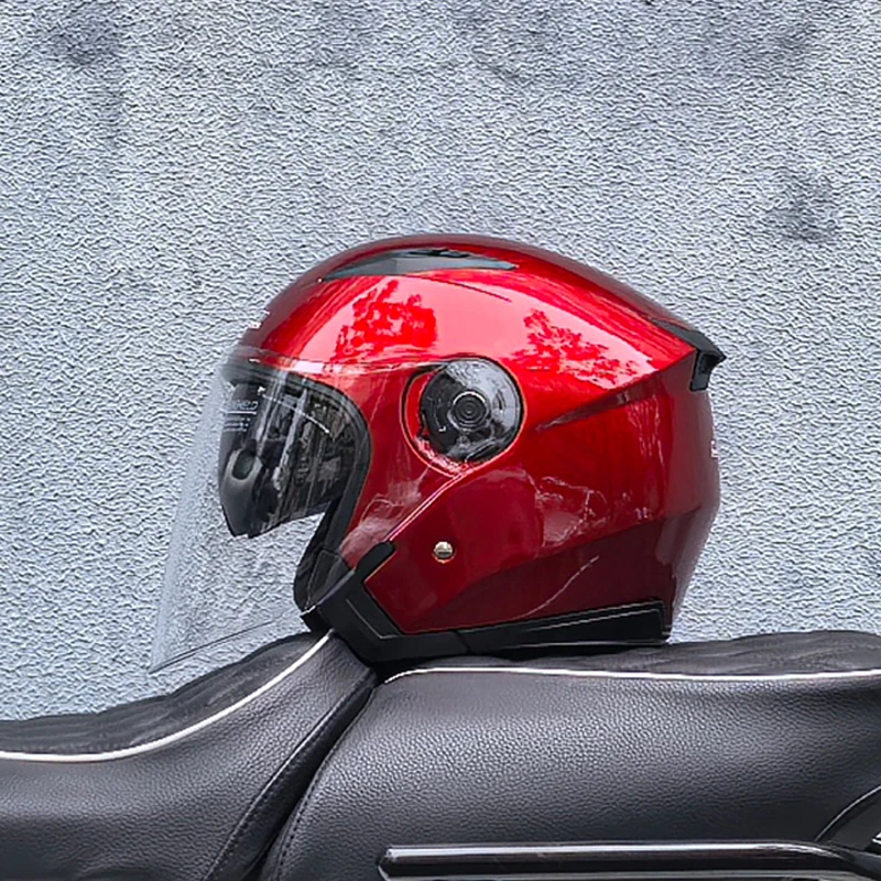 NONE Motorrad Helm Männlich Weiblich Vier Jahreszeiten capacete para motocicleta cascos para moto Doppel Objektiv RACING HALB HELME 6