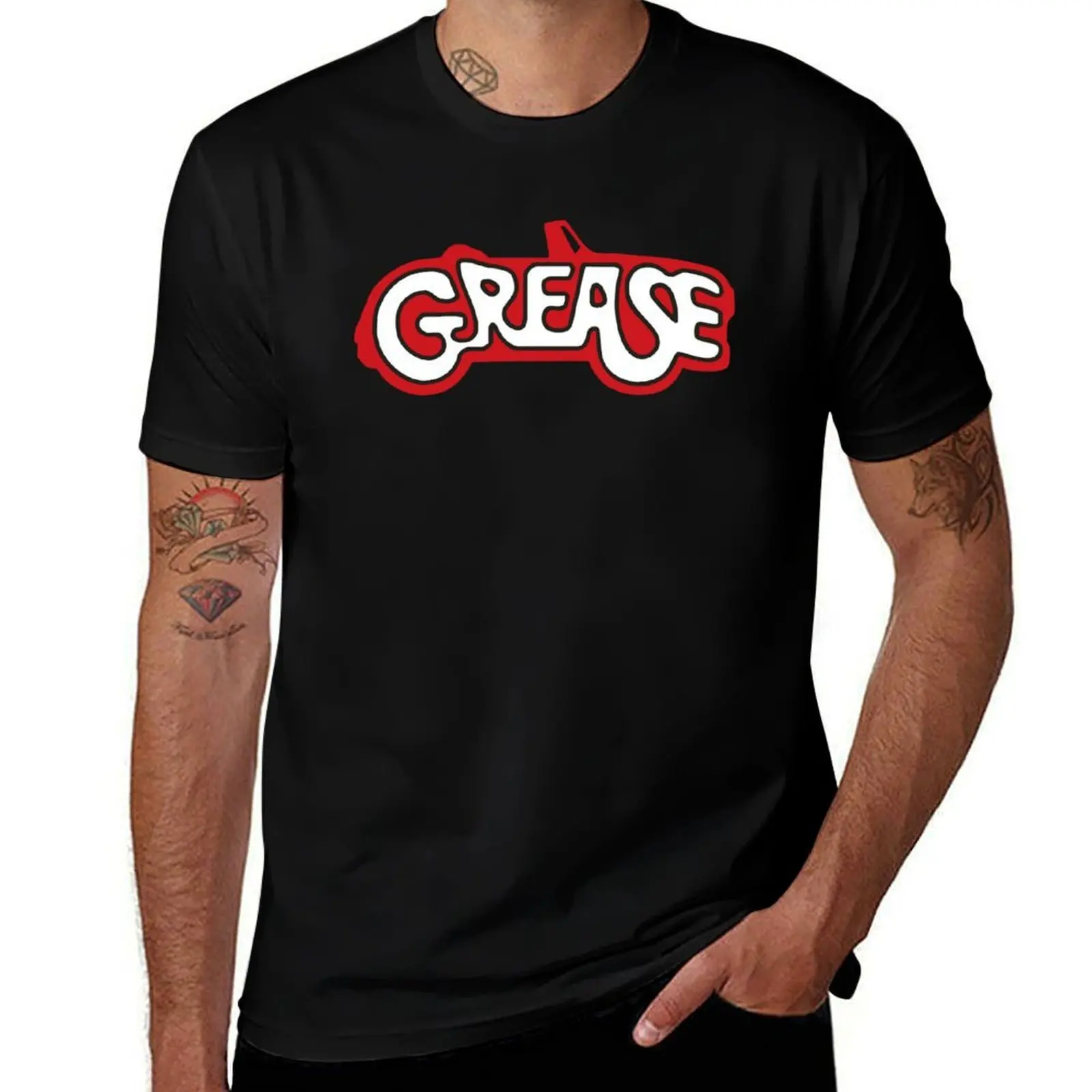 

Grease (1978) Black Version T-Shirt man t shirt cotton t shirts for man cotton soft cotton t shirts man 100% T-Shirt