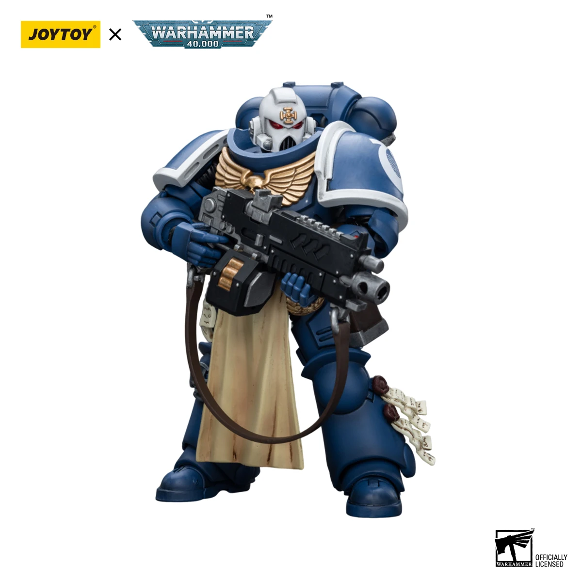 Joytoy warhammer 40k 1/18 figura de ação ultramarines sternguard veterano com parafuso rifle anime figuras brinquedos modelo