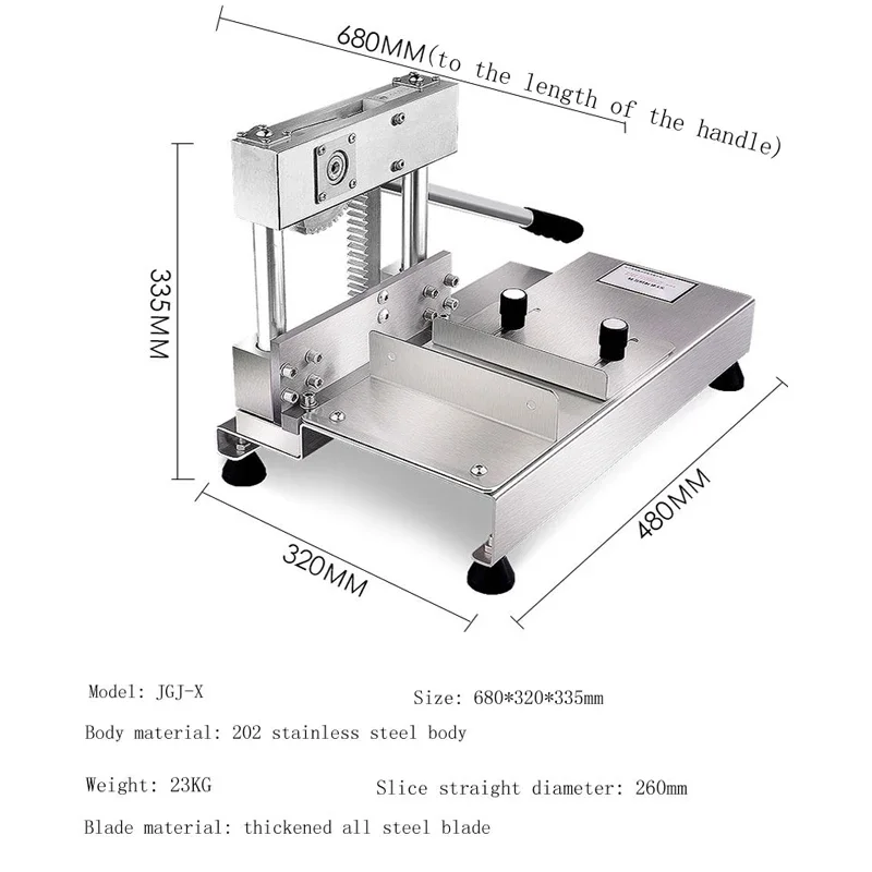 Meat Slicer Commercial Frozen Bone Cutting Machine Minced Lamb Bone Meat Cutter Chicken Duck Fish Ribs Lamb Cutting Kitchen Tool