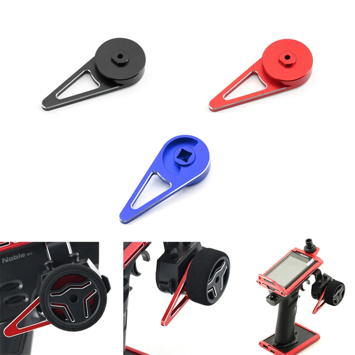 A14M Pemicu Roda Kemudi Pemancar Adaptor Kontrol Satu Tangan untuk Pengendali Mobil Perayap RC NB4/Noble Lite/Pro A