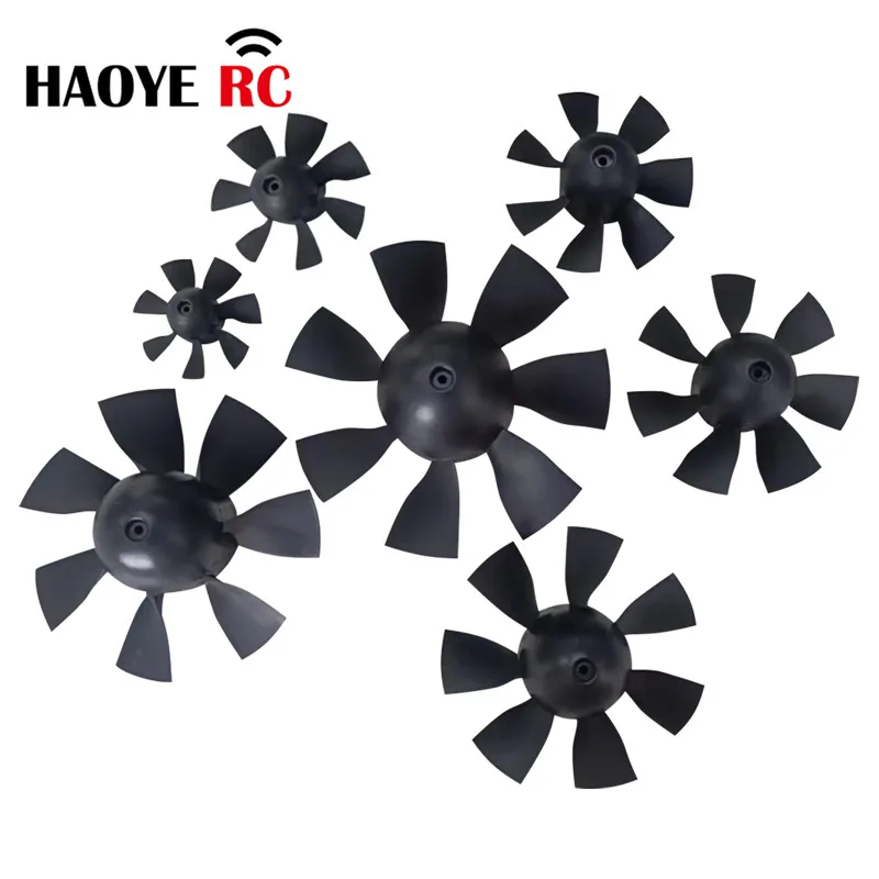 HY 1Pc RC Plane Model Accessories 51mm /64mm/76mm/89mm/102mm/114mm/127mm 7 Leaf Ducted Fan Blades No Include Airduct Without D/F